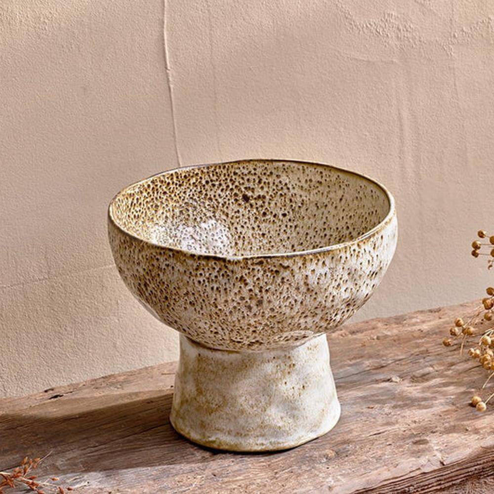 Nkuku Anjuna Reactive Glaze Bowl White Small